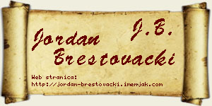 Jordan Brestovački vizit kartica